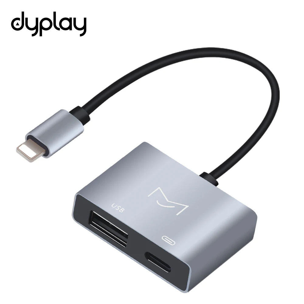 dyplay for Lightning to USB OTG Adapter Cable with Charging Interface Converter for iPad mini/Air/Pro,iPhone X/8/8plus/7/7plus/6 dyplay for Lightning to USB OTG Adapter Cable with Charging Interface Converter for iPad mini/Air/Pro,iPhone X/8/8plus/7/7plus/6