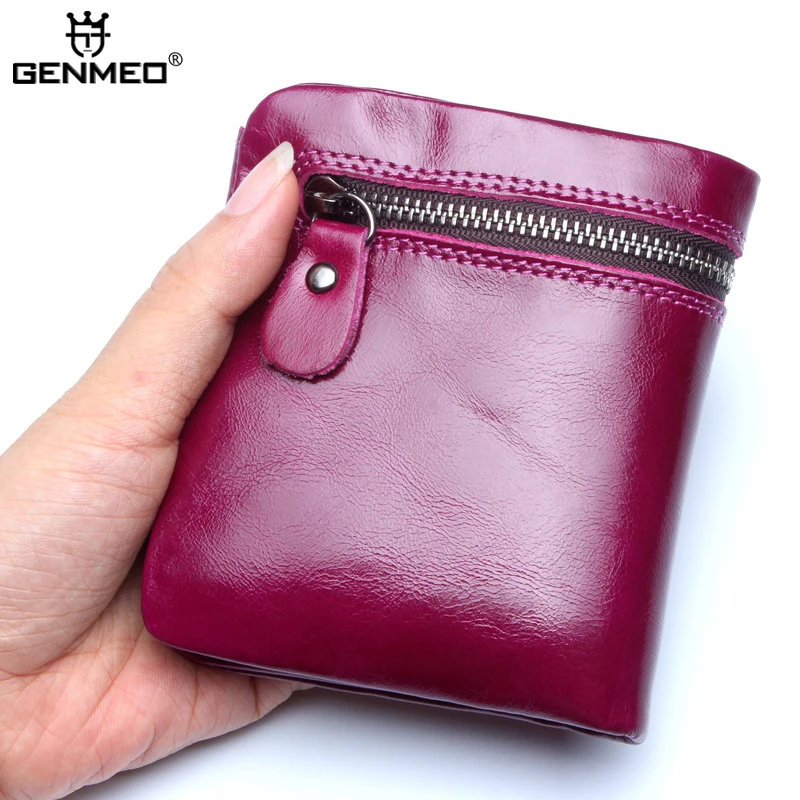 

2016 new and hot sale superior cowhide solid color solid color 5colors for choose fashion wallet ZMH16-L9007G handbag pouch