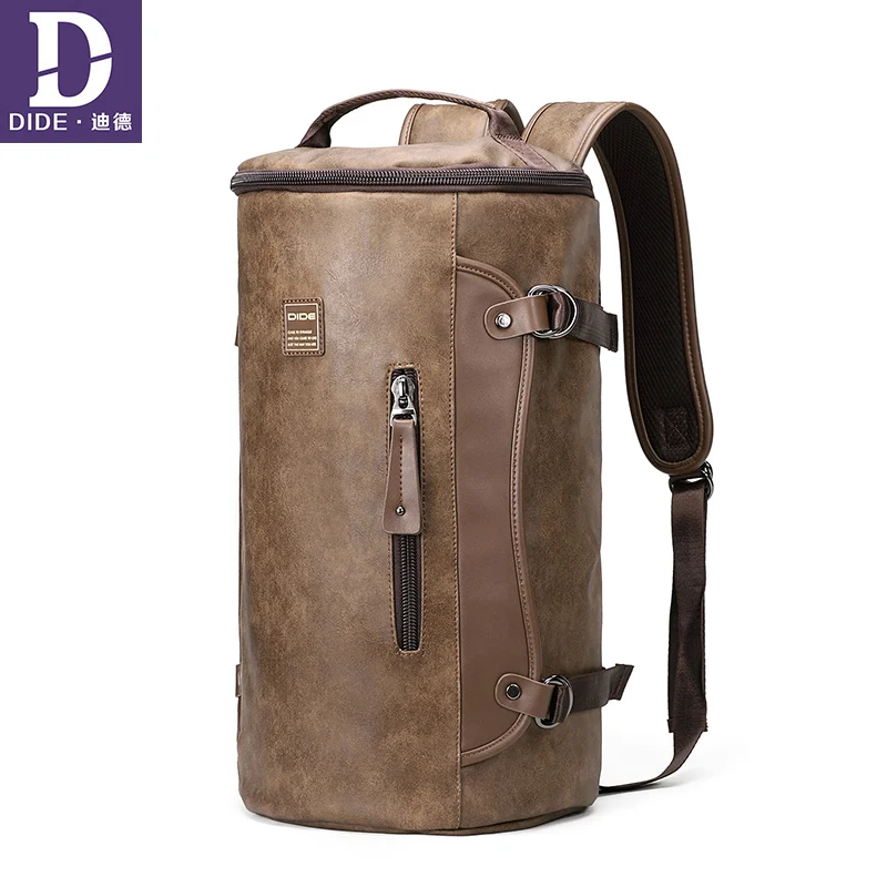 DIDE Unisex Backpacks Personalized cylindrical backpack men bagpack