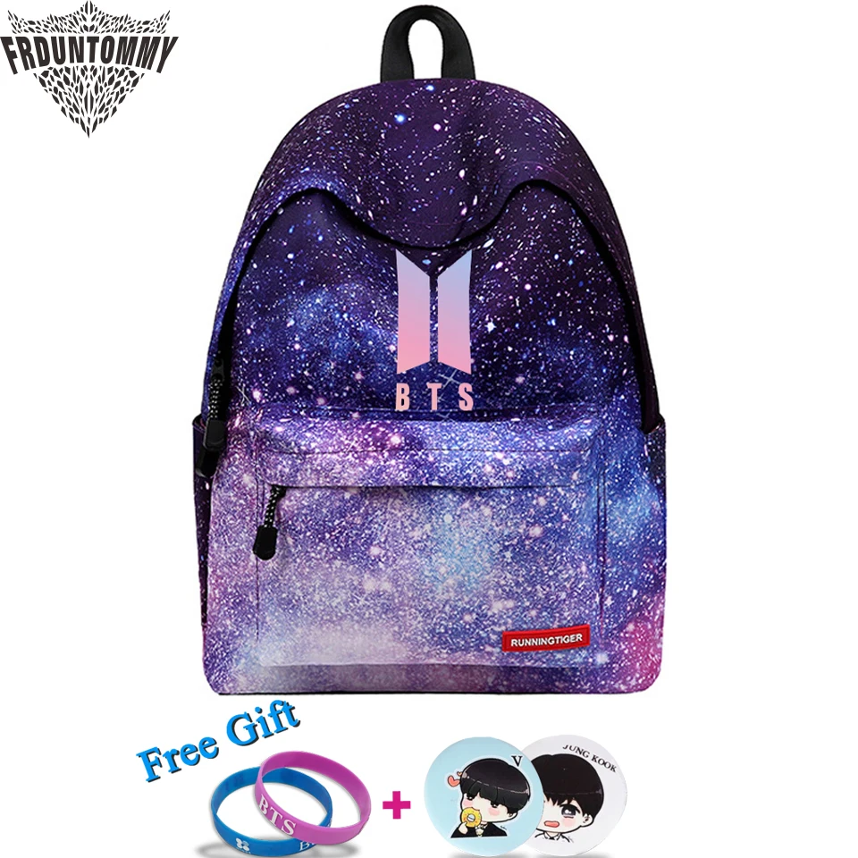 

2018 Kpop Backpack New arrival Printing Women Backpack Children School Bags Laptop Backpack rugtas mochila escolar Soft bag