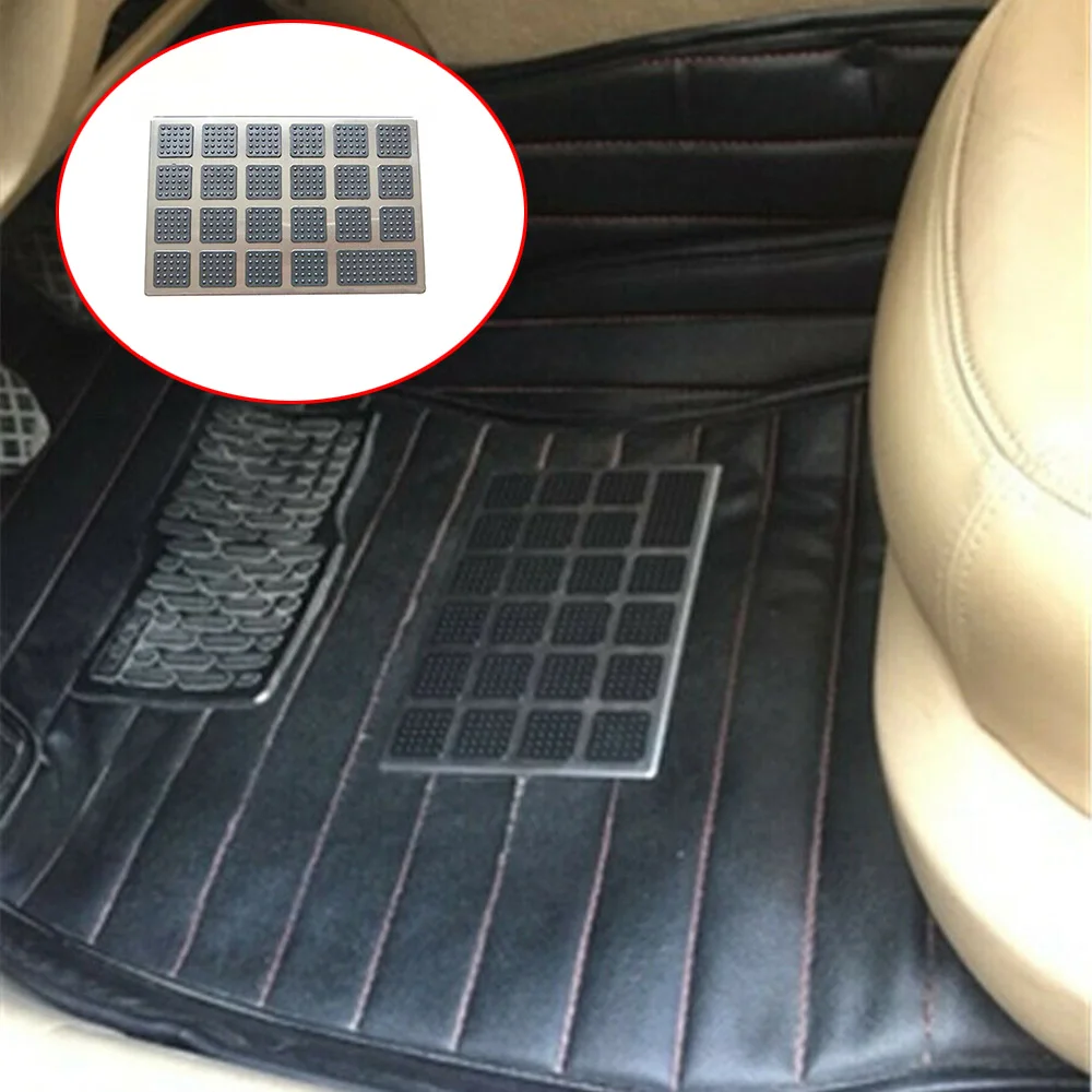 

1PCS Black PVC+Steel Car Floor Carpet Pad Foot Mat Heel Pedal Patch Cover 23x15cm Car Mat Wear Step