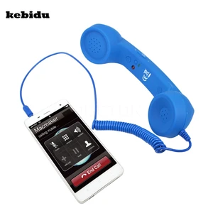 Image 1 - Kebiduニュークラシックヴィンテージポップ携帯電話の受話器 3.5 8mmコンフォートレトロ電話ハンドセットマイクミニスピーカーフォン通話受信機