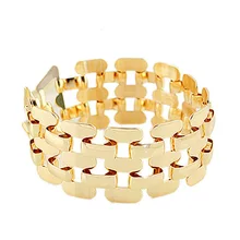 Gold Silver Color Zinc Alloy Hollow Out Punk Bracelet And Bangles Fashion Jewelry Men Women