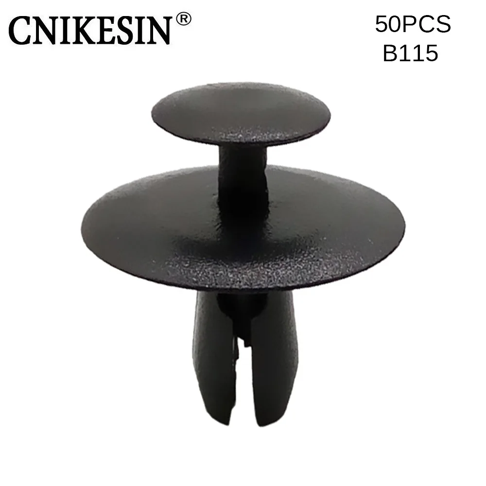 

CNIKESIN B115 50PCS Auto Plastic Fastener Clip Car Engine Cover Soundproof Cotton Clips for Peugeot 307 308 408 206 Citroen C4