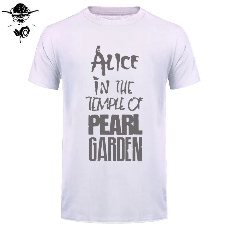 Футболка Alice In Chains, футболка, Алиса в храме жемчужного сада, Мужская модная футболка, летние мужские футболки, футболка с принтом - Цвет: white gray