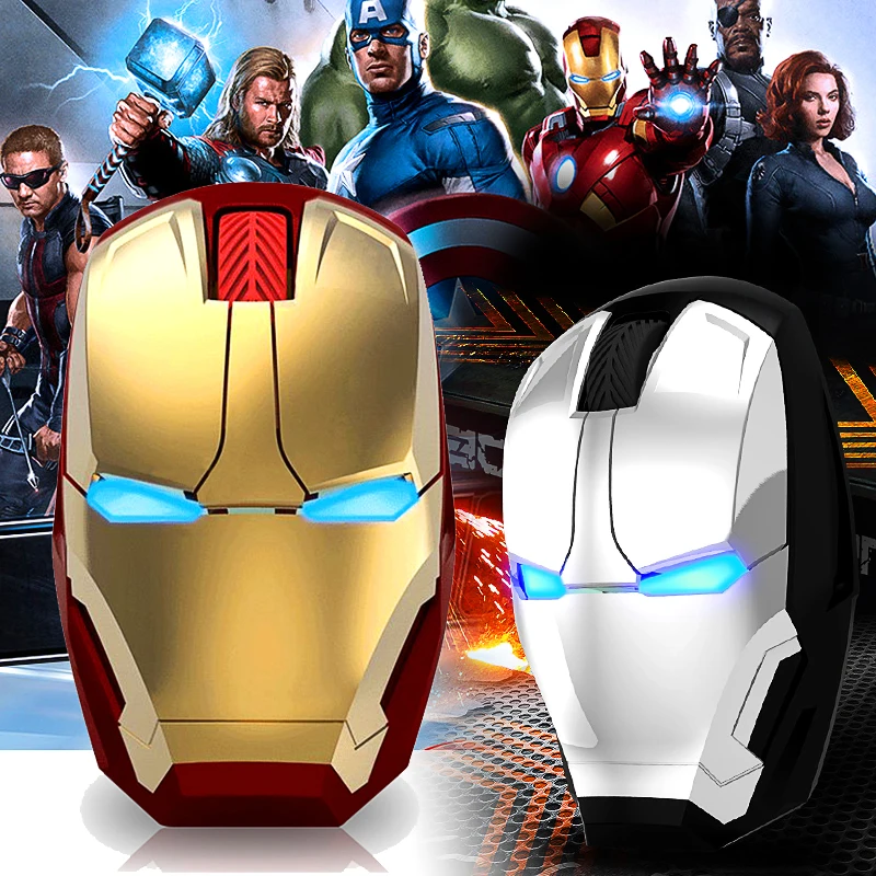 

Iron Man Mouse Wireless Mouse Gaming Mouse 2400 DPI Gamer Computer Mice Button Silent Click Adjustable computer