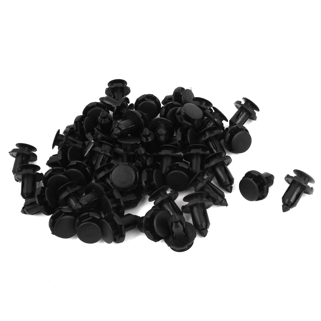 AUTO Black Plastic Rivets Bumper Fastener 25mm Length 48pcsin Auto