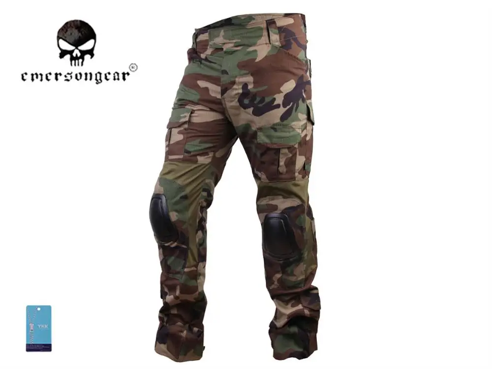 Мужские военные охотничьи БДУ штаны EMERSON Combat G3 тактические штаны с наколенниками мультикам Тропик AOR2 - Цвет: WL
