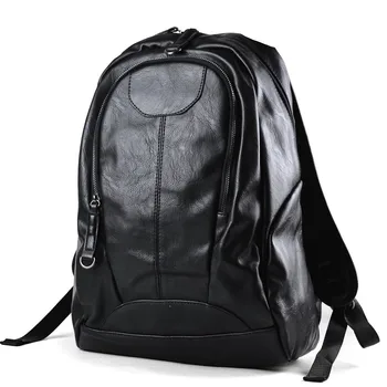 

Backpack Men Fashion Leather Backpacks Anti-theft Bags Preppy Style College Teenager School Bag For 15.6 Inch Laptop