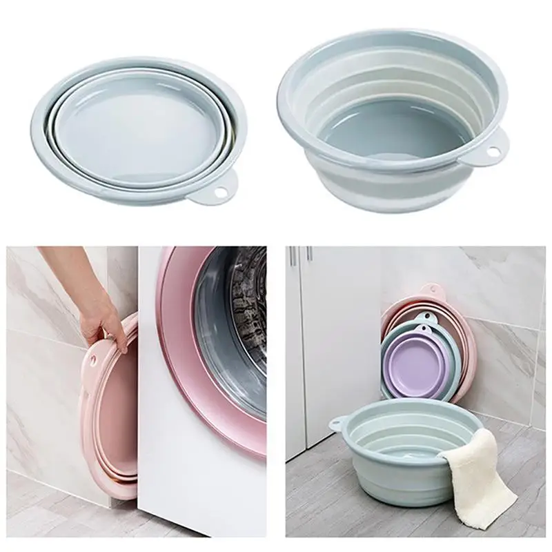 

Collapsible Portable Basins High Capacity Camping Wash Vegetable Fruit Basin Household Cleaning Tool Accessories Supplies Item