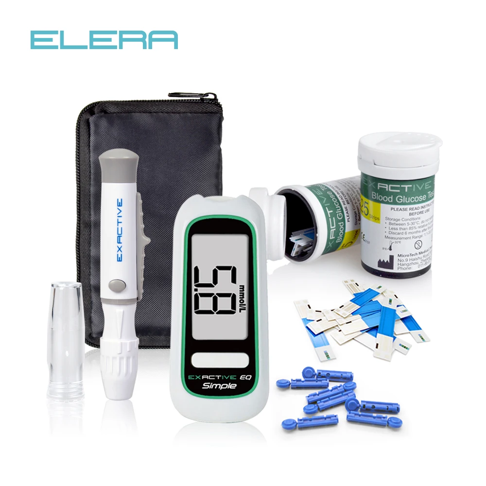 

ELERA Blood Glucose meter Blood Sugar Monitor glycuresis Monitor for Glucometer Diabetic Test Strips Lancets
