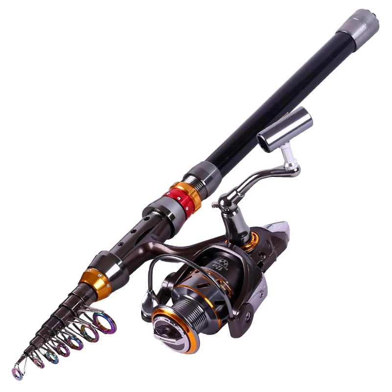Sougayilang 99% Carbon Fiber Telescopic Fishing Rod and 12+1BB Spinning Fishing Reel Kit Travel Portable Fish Pole Wheel Combo Sougayilang 99% Carbon Fiber Telescopic Fishing Rod and 12+1BB Spinning Fishing Reel Kit Travel Portable Fish Pole Wheel Combo