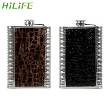 

HILIFE Anti Slip Hip Flasks Stainless Steel 9OZ Alcohol Flask Drinkware Whisky Bottle