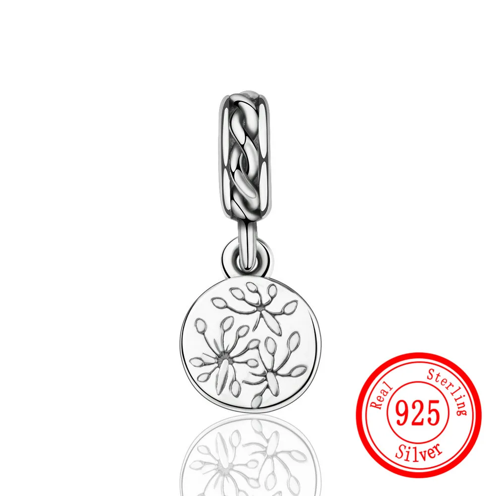 

Standard Silver Charm for DIY Pendant Jewelry Making Accessories 100% S925 Sterling Silver Round Charm for Original Bracelet