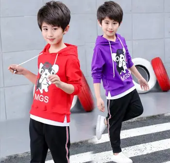 

New boys autumn 2018 new children's wear, one set out for two sets of pure cotton Korean boy suit kid children clothing