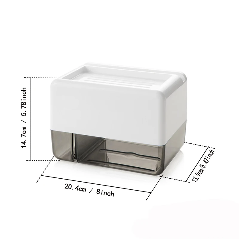 Настенный водонепроницаемый органайзер для ванной комнаты, коробка для хранения салфеток, туалет на присосках, держатель рулона для бумажных полотенец, телефонная стойка