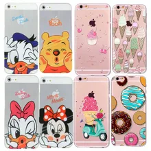 Чехол для мороженого с принтом для Apple iPhone 5 5S 6 6S 7 8 чехлы для телефонов 3D Роскошные Макарон мультфильм Стиль Прозрачный чехол