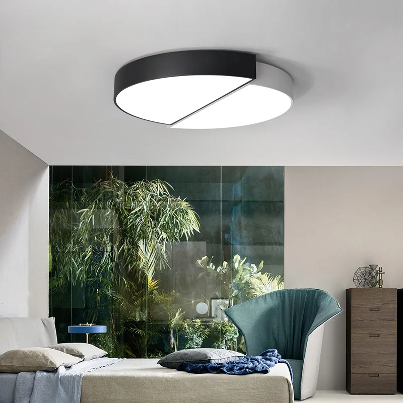 Japanese Round Geometry Simple Black White led Metal Iron Circular Bed Room Lighting Modern Home Light Lamp Ceiling For Bedroom Japanese Round Geometry Simple Black White led Metal Iron Circular Bed Room Lighting Modern Home Light Lamp Ceiling For Bedroom