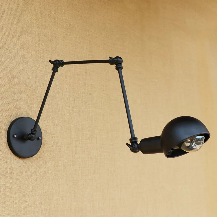 

Black Loft Style Industrial Wall Lamp Vintage Wandlamp Luminaire Swing Long Arm Wall Light Fixtures Antique Sconce Aoolique LED