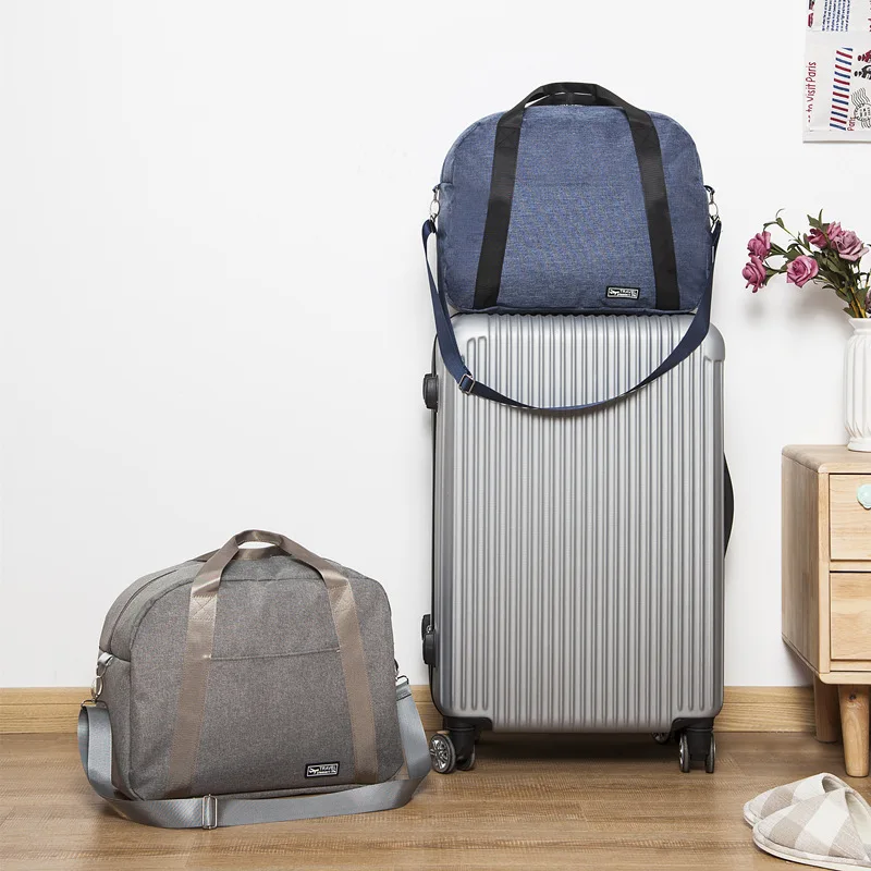 

Large Capacity Canvas Travel Bag Waterproof Luggage Storage Organizer Bag Portable Handbag Duffel Bag Weekend Shoulder Bag