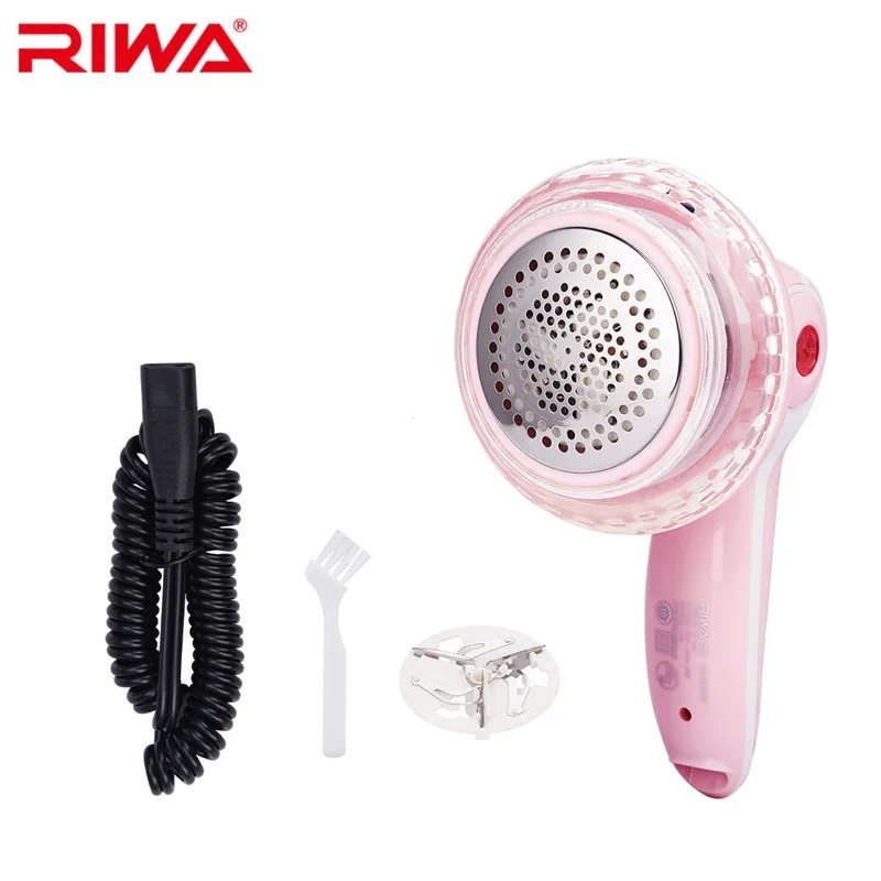 

RIWA Pink Body RF1801 Electric Lint Remover Sweater Shaver Fuzz Pill Bobble Remover for Fabric Fleece Curtains Lint Wool Clothes