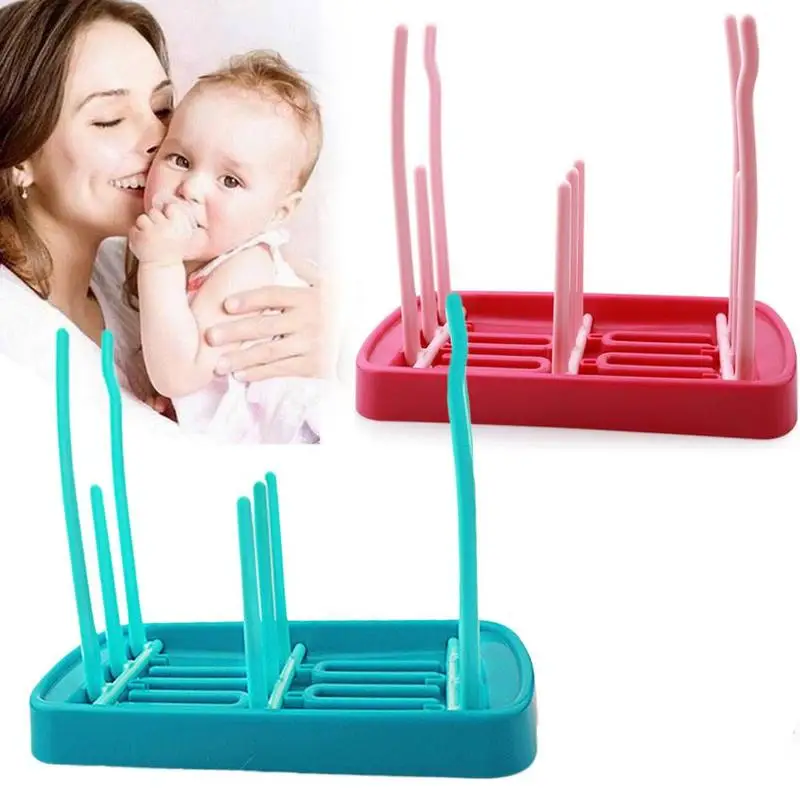 

Multi-function Bottle Dry Rack Baby Bottle Drain Drying Racks Blue Pink Baby Bottle Cleaning Dryer Drainer Storage Drying Rack