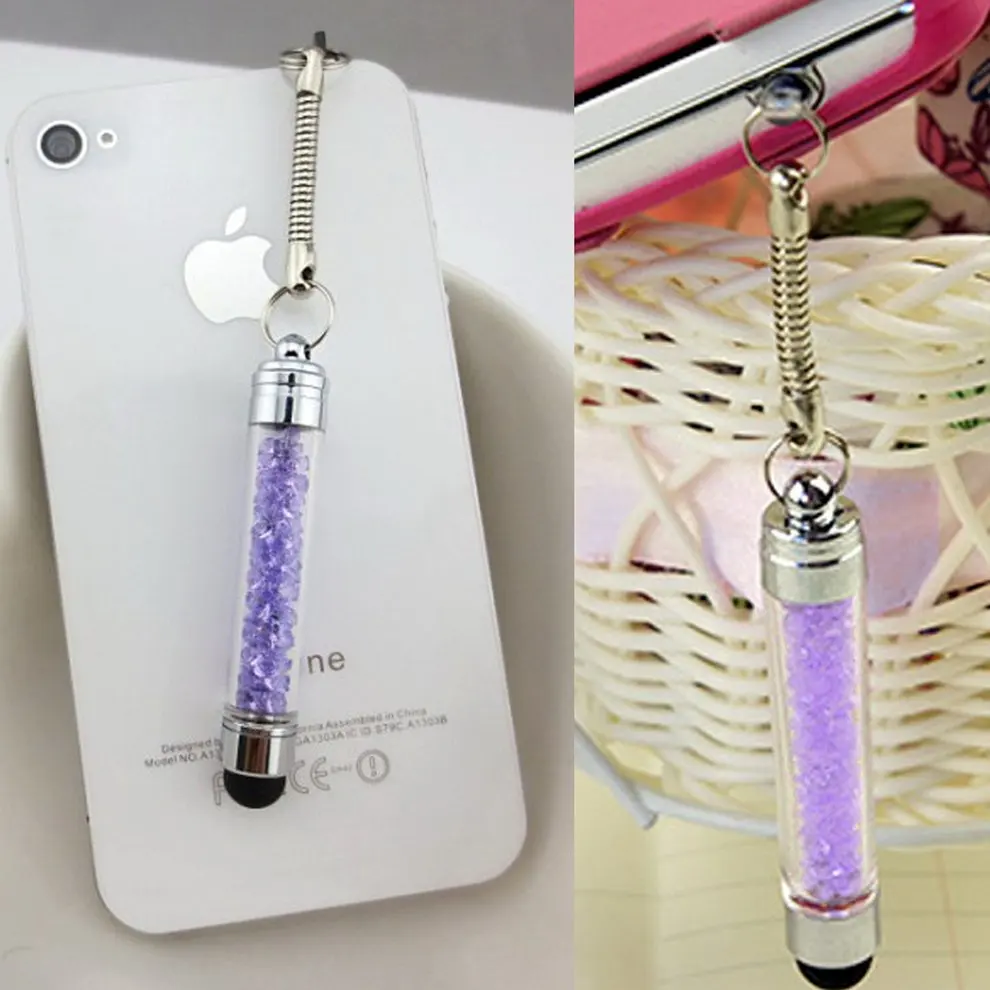 

8 Pcs Fashion Mini Attractive Crystal Diamond Bling Touch Screen Stylus Pen For iPhone Mobile Phone Stylus