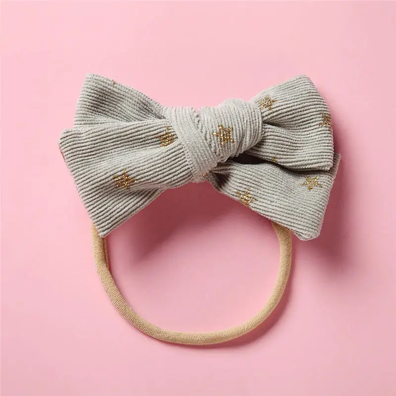 T6 Wecute Diy пятиконечный Звездный бант, повязка на голову для ребенка, нейлоновая Детская повязка для головы, новорожденный, реквизит для фотосъемки, головной убор, тюрбан - Цвет: T6