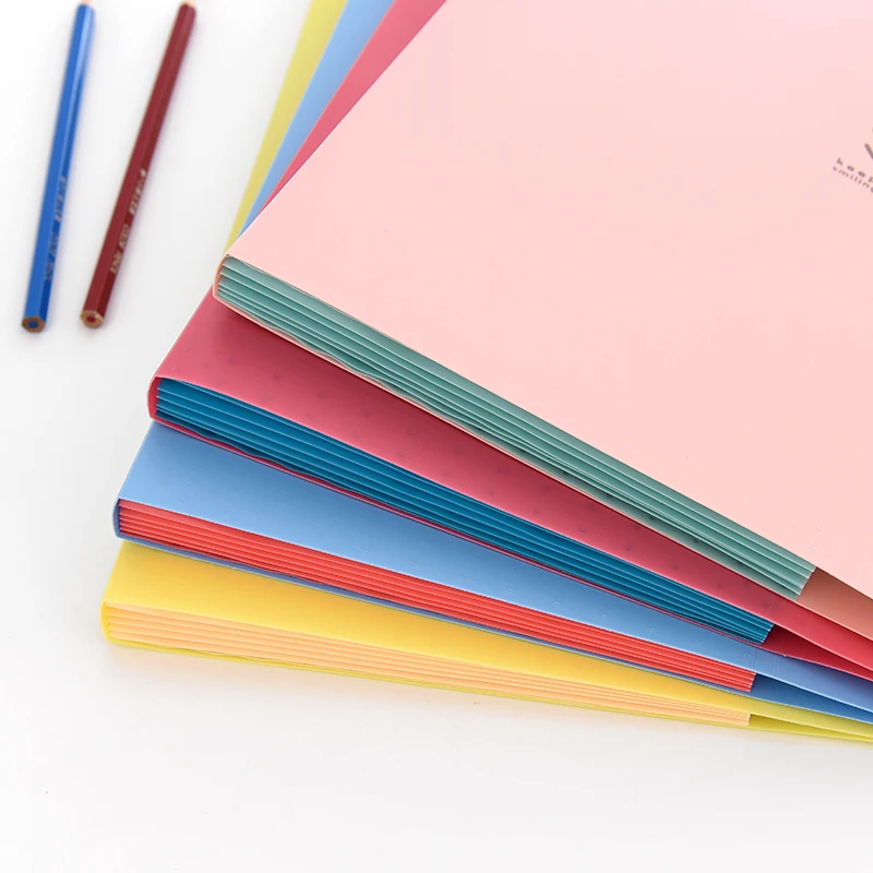 Карамельный цвет документ сумка усмешки A4 папки файла широкий кошелек папка для чеков для документов, 6 Kawaii Carpetas