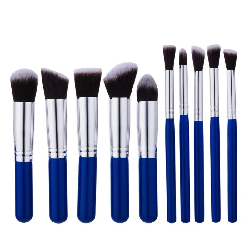 

New 10Pcs Makeup Brush Sets Tools Cosmetic Brush Foundation Eye shadow Eyeliner Lip Powder Brush