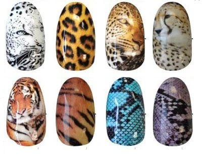 30pcs/3sheet 8 type Tigers and Snakes 3D Nail Water Stickers Designs Art Decals Makeup Tattoos Manicure Tool | Красота и здоровье