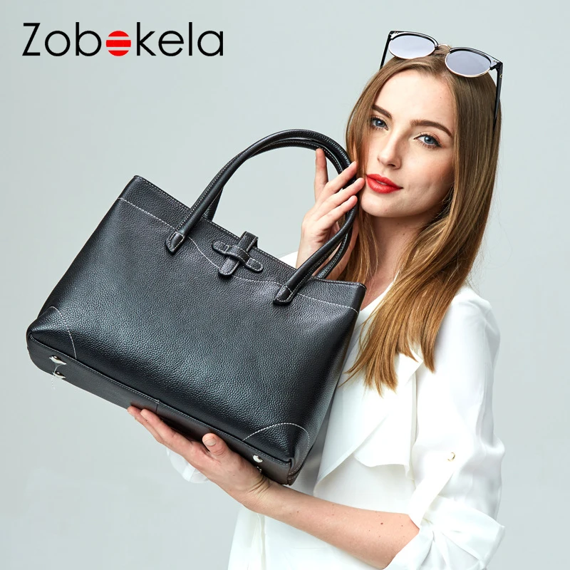 

ZOBOKELA Bags For Women 2018 Genuine Leather Bag Female Handbag Luxury Handbags Women Bags Designer Totes Bag Fashion Handbag