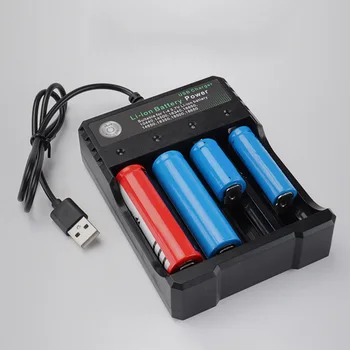 

4 Slots Li-Ion Lithium Battery USB Charging Base 18650 Battery Charger