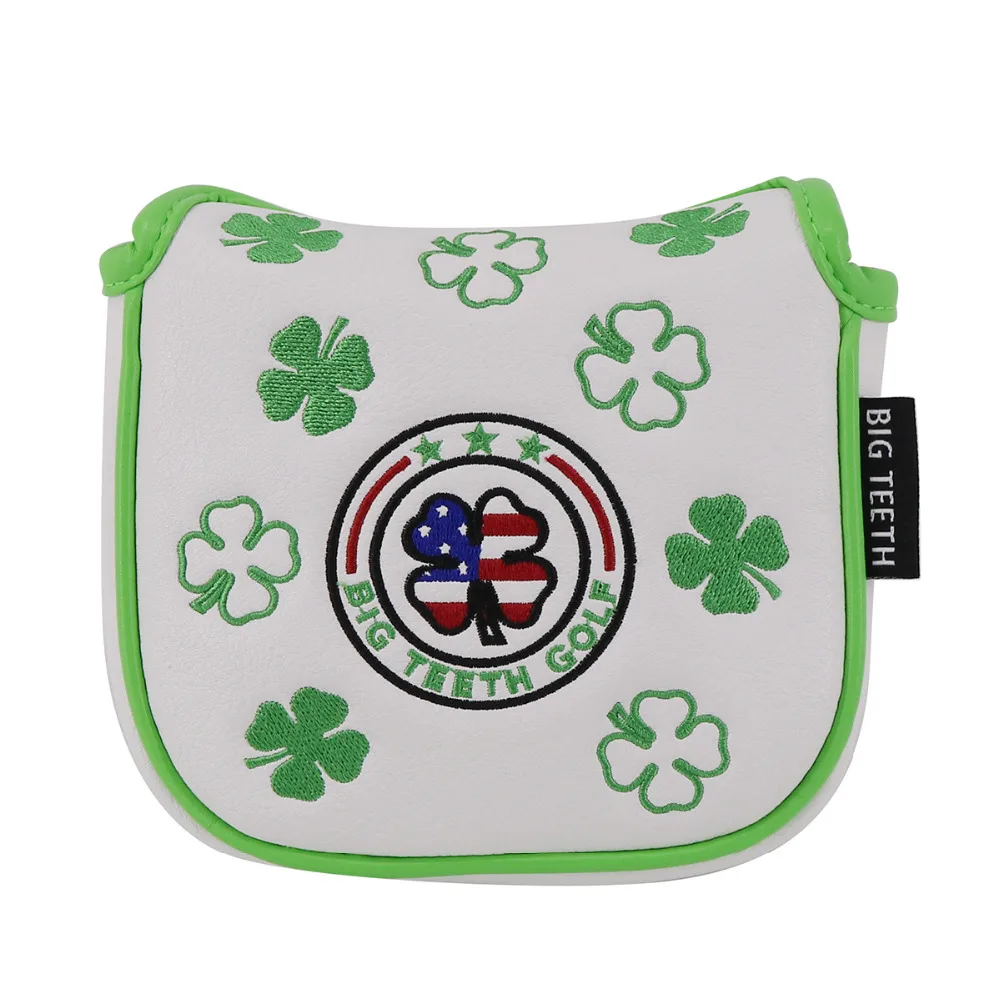 

Golf Putter Cover Golf Mallet Putter Cover Headcover Lucky Clover with Magnetic Closure Free Shipping