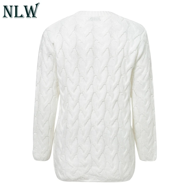 NLW 6 цветов, Повседневные вязаные свитера, однотонный элегантный женский свитер, пуловеры, трикотаж, зимний свитер, джемпер