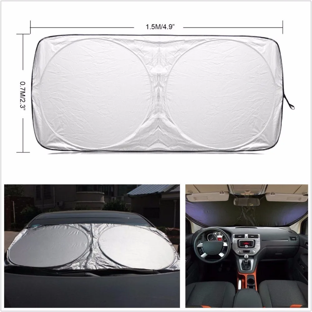 1pc 150*70cm Car Windshield Cover Window Solar Protection Front