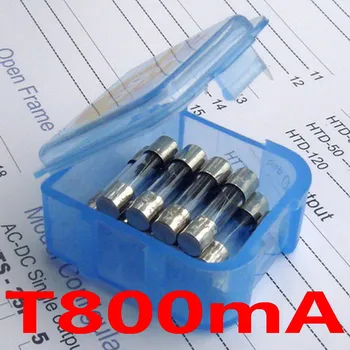 

(10 pcs/lot) T800mA 250V 5 x 20mm Slow Blow Glass Tube Fuse, UL VDE RoHS Approved, 800mA, 0.8A, 0.8 Amp.