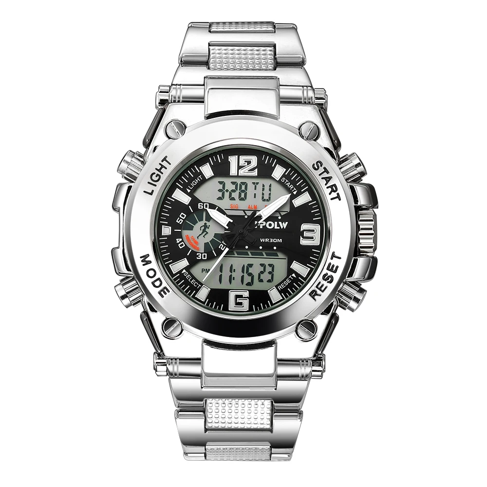 Montre homme Sports LED Horloge à quartz numérique
