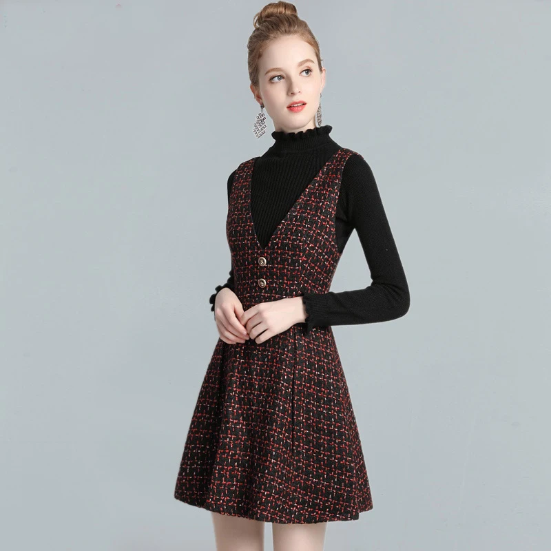 Женская мини юбка на подтяжках короткая в европейском стиле зиму|suspender skirt|fashion mini