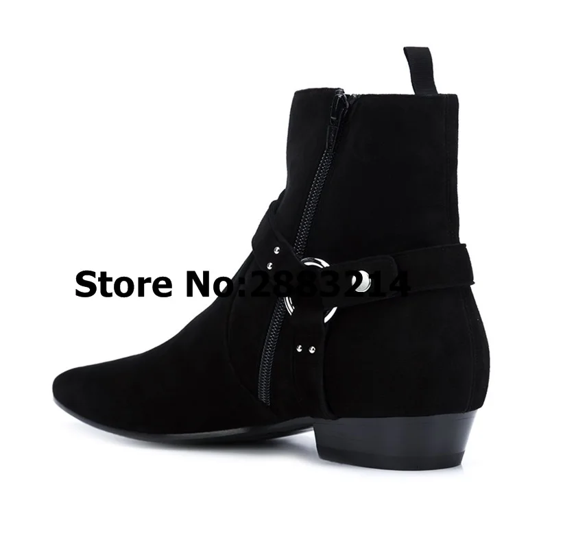 3 picture Al 2 Chelsea Suede Picture Zapatos Tobillo Hebilla De Ocasionales Cuero 1 picture Pointy Toe Aire Planos Libre Hombre Botas Correa 1xFzwcUgq