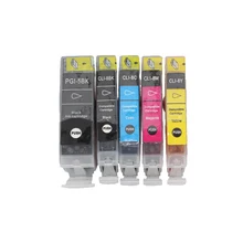 Full Ink 1Set 5pcs ink Cartridge PGI-5 CLI-8 for Canon PIXMA iP4200 iP4300 iP4500 MP500 iP5200  MP530 MP600 MP610 MP800 printer