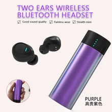 Multicolor Bluetooth headset with Mic waterproof Wireless cordless charging Mobile charger mini High quality comfortable 2in1