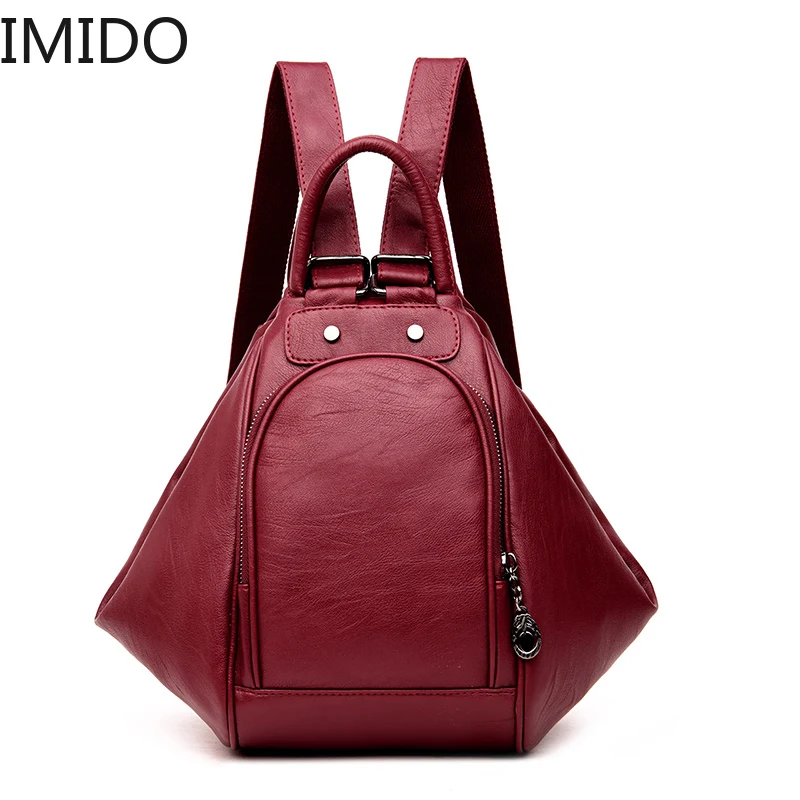 

2019 Women Multifunction Backpacks Vintage Travel Shoulder Bag Sac A Dos Female Multifunction Backpack for Girl Preppy Bagpack