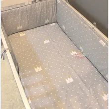 Промо-акция! 6 шт. комплект детского постельного белья для девочек(бамперы+ простыня+ наволочка