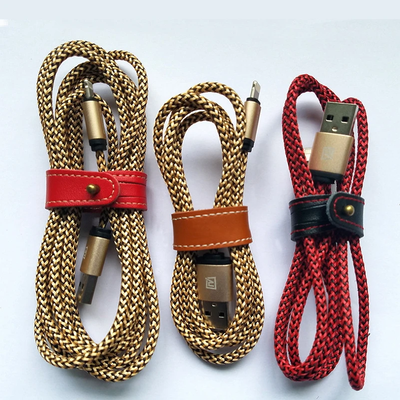 5PCS Portable Leather Cable Winder Cable Organizer Fastener Cord Holder