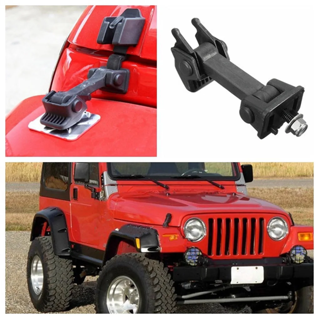 

2 Set Car Front Hood Engine Cover Rod Strut Latch Catch Bracket Replacement for Jeep Wrangler Car Styling