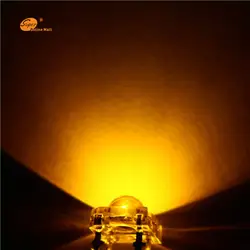 100 шт. желтый светодиод 5 мм Пиранья супер поток светодиодов 4 pin купол Широкий формат супер яркий свет лампы для автомобиля свет
