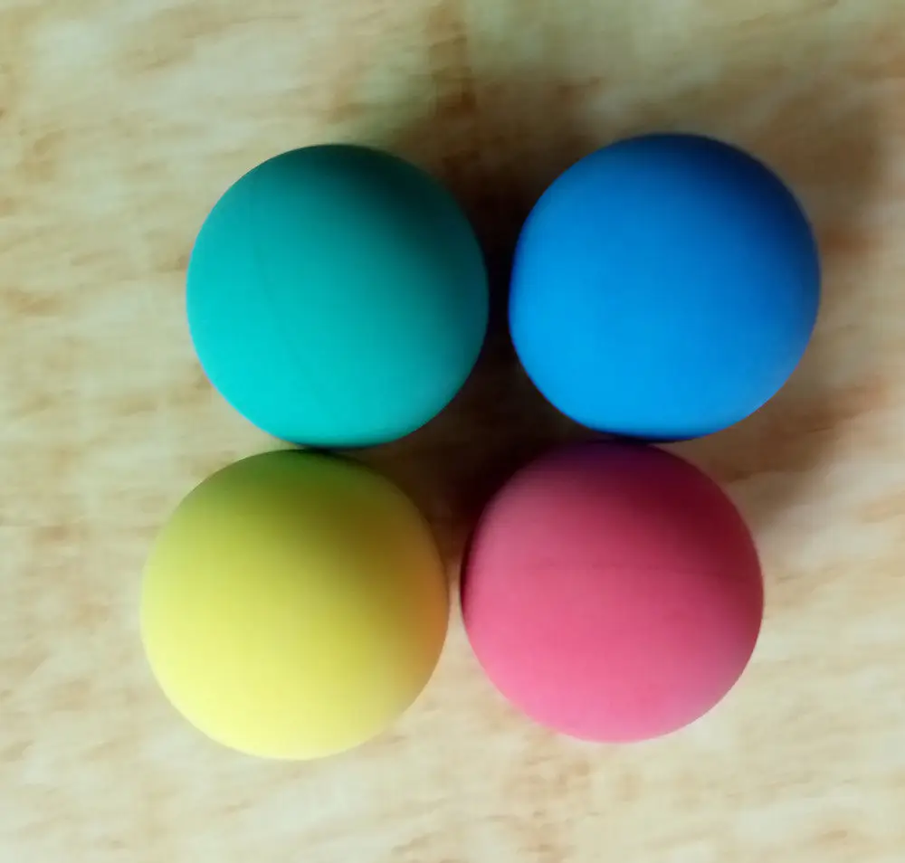 

2X Sports Toys High Elasticity Squash Rubber Balls Colorful Hollow Balls 55mm stress ball toys for children
