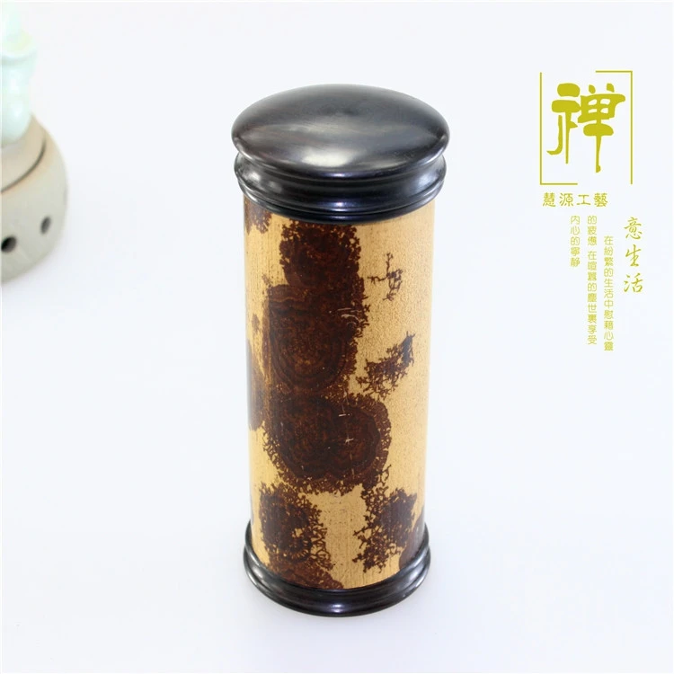 

MoZhu caddy manufacturers selling teachers appliance aloes smoked incense burner tube joss stick pipe sandalwood barrel ebony