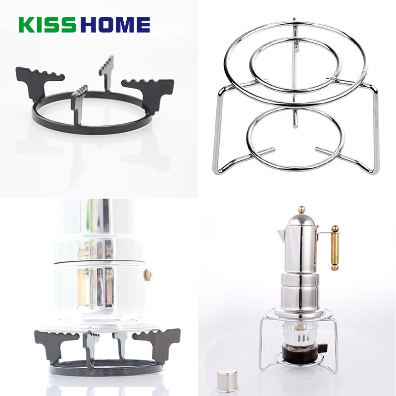 

Stainless Steel Round Stove Rack Moka Pot Coffee Pot Special Holder Cast Iron Stove Bracket Moka Pots Coffee Tools for Kitchen